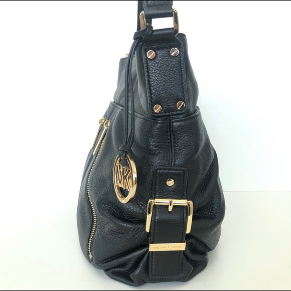 MICHAEL KORS Black Pebbled Leather Front  Zip Tote - Picture 9 of 12